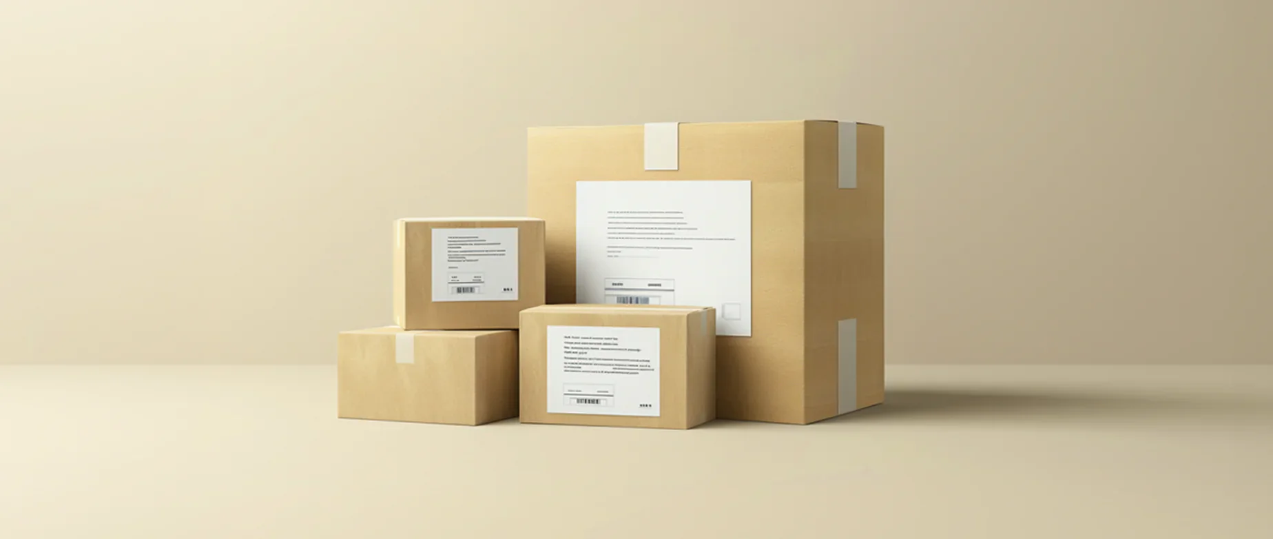 A left hand placing the fully renewed smartphone box on a table.